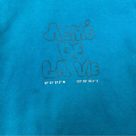 ◾️Acme De La Vie Fleece Crewneck Sweater With Faux Undershirt Overlay - Picture 2 of 5